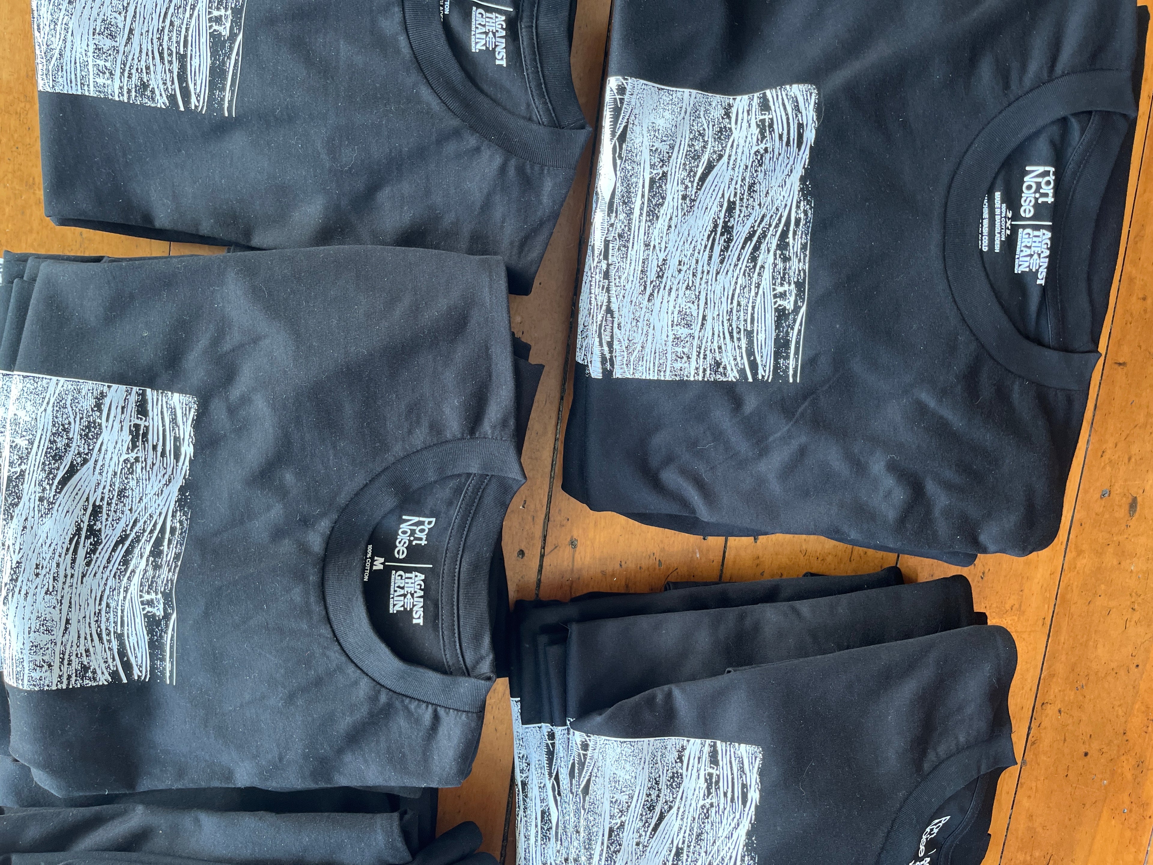 Port Noise 2026 T-Shirt black and white, artwork by Tjalling De Vries