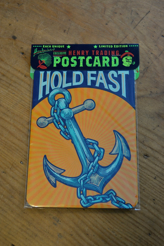 Henry Trading & Safran House Screen Print Post Card - Hold Fast Anchor