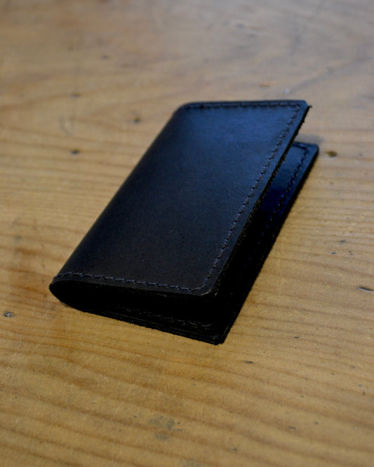 Malcolm - Black Leather Folded Wallet