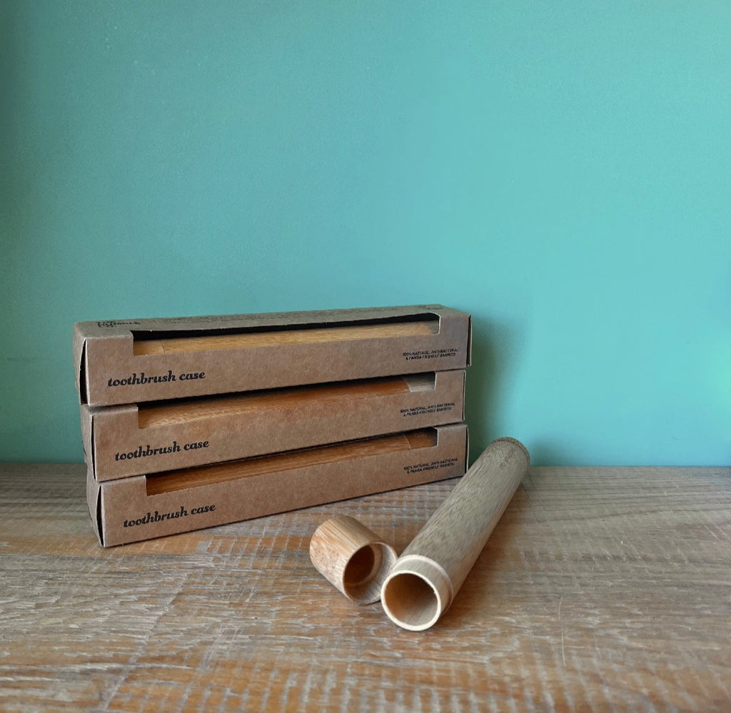Bamboo Toothbrush Case