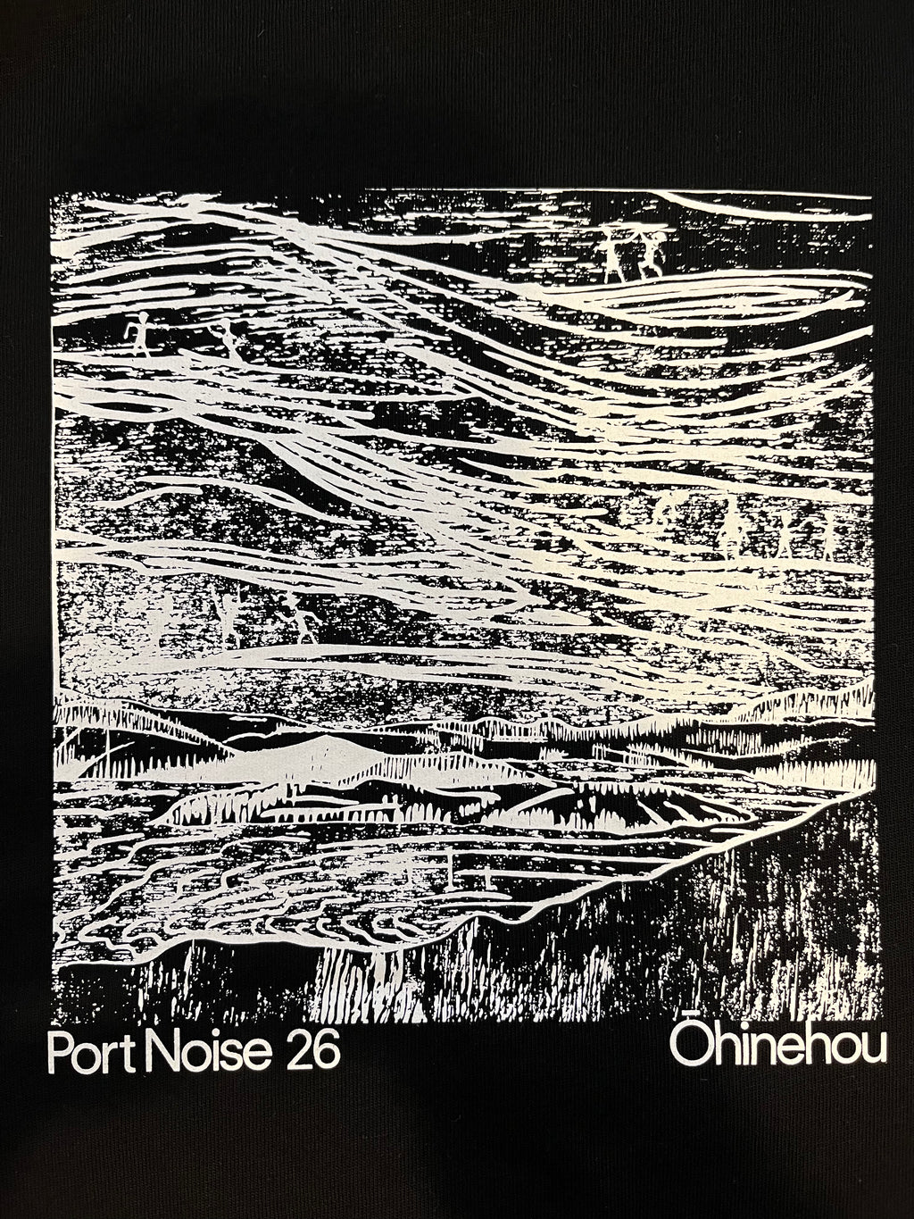 Port Noise 2026 T-Shirt black and white, artwork by Tjalling De Vries