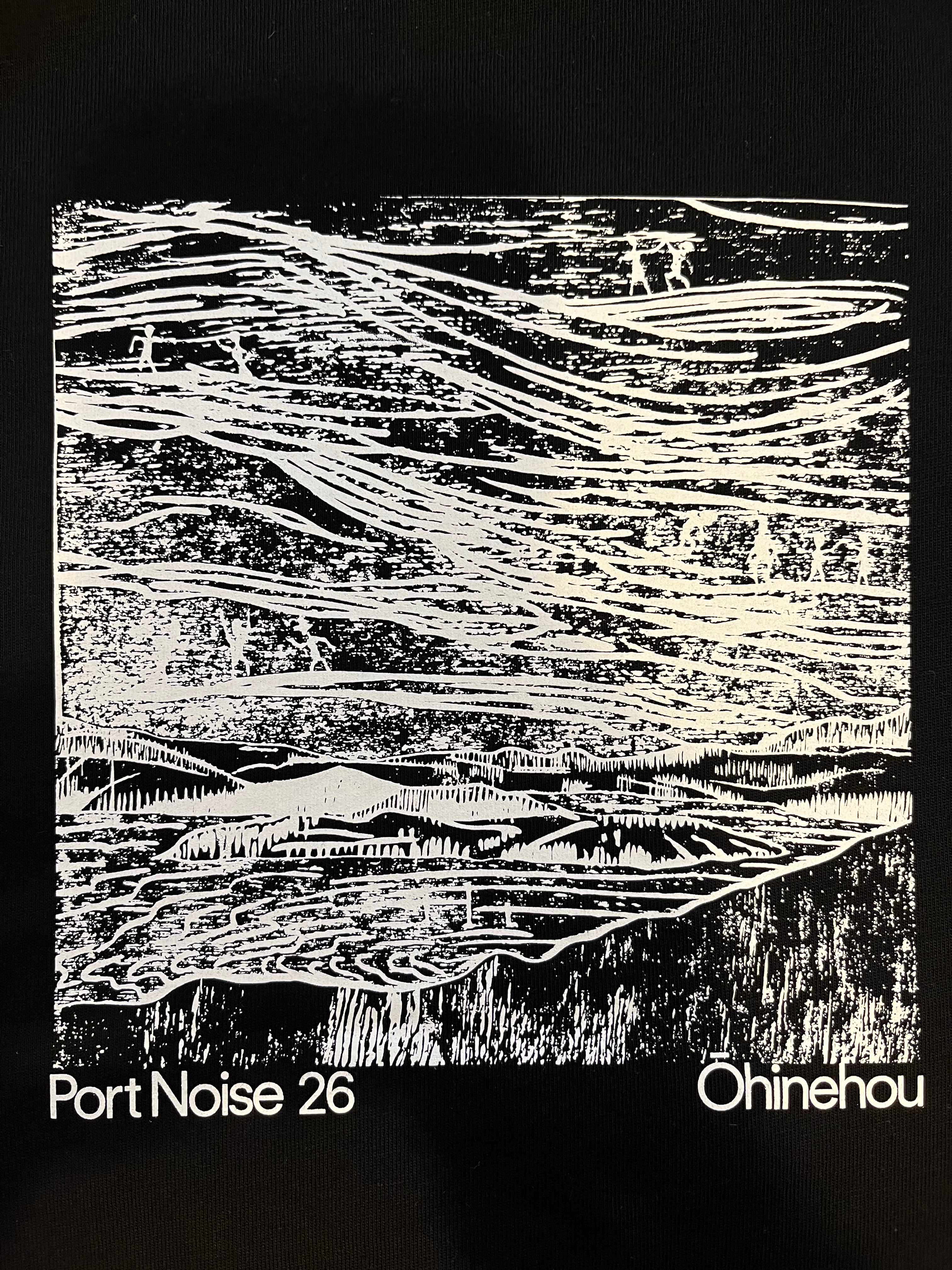 Port Noise 2026 T-Shirt black and white, artwork by Tjalling De Vries