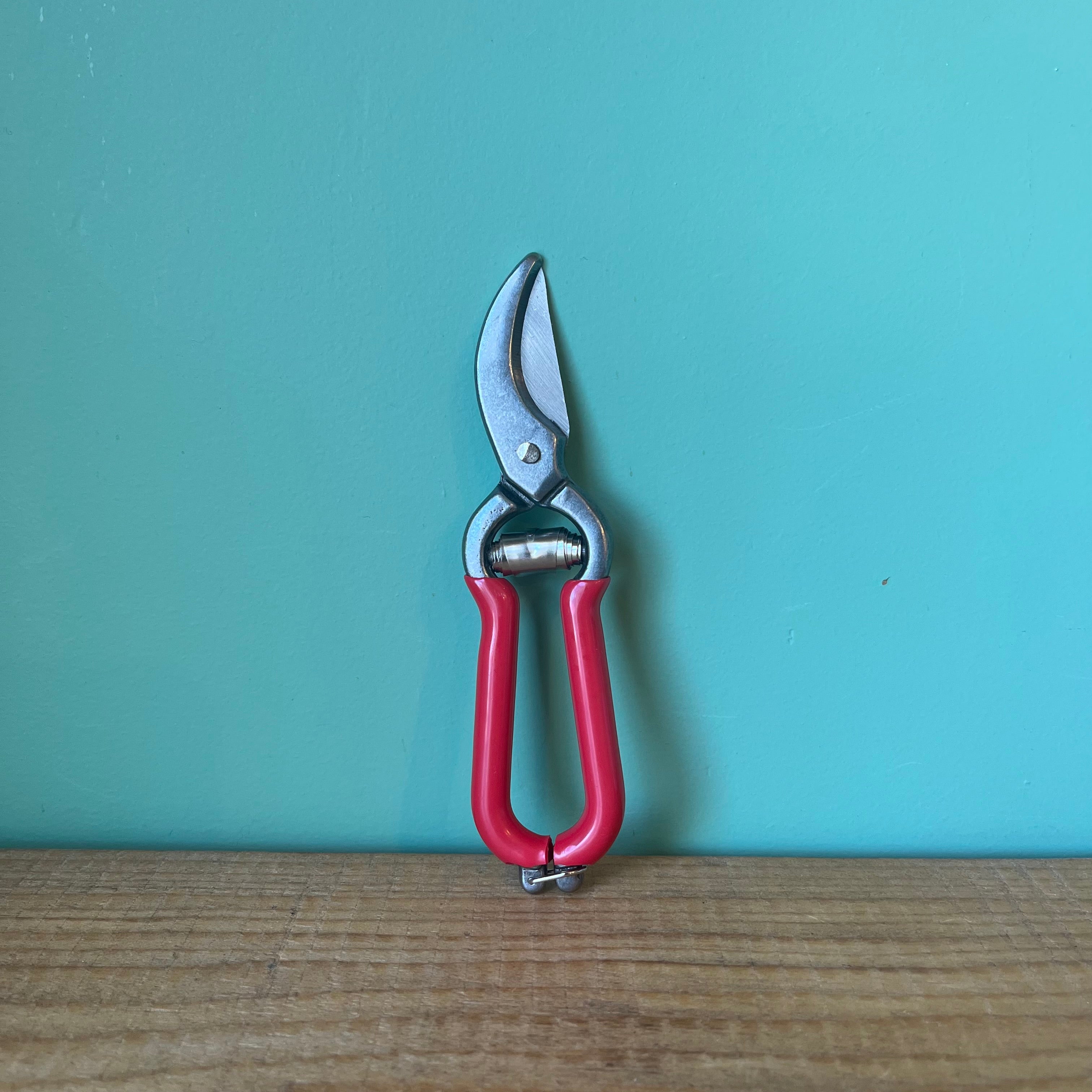 Red Handled Garden Snips - Stainless Steel