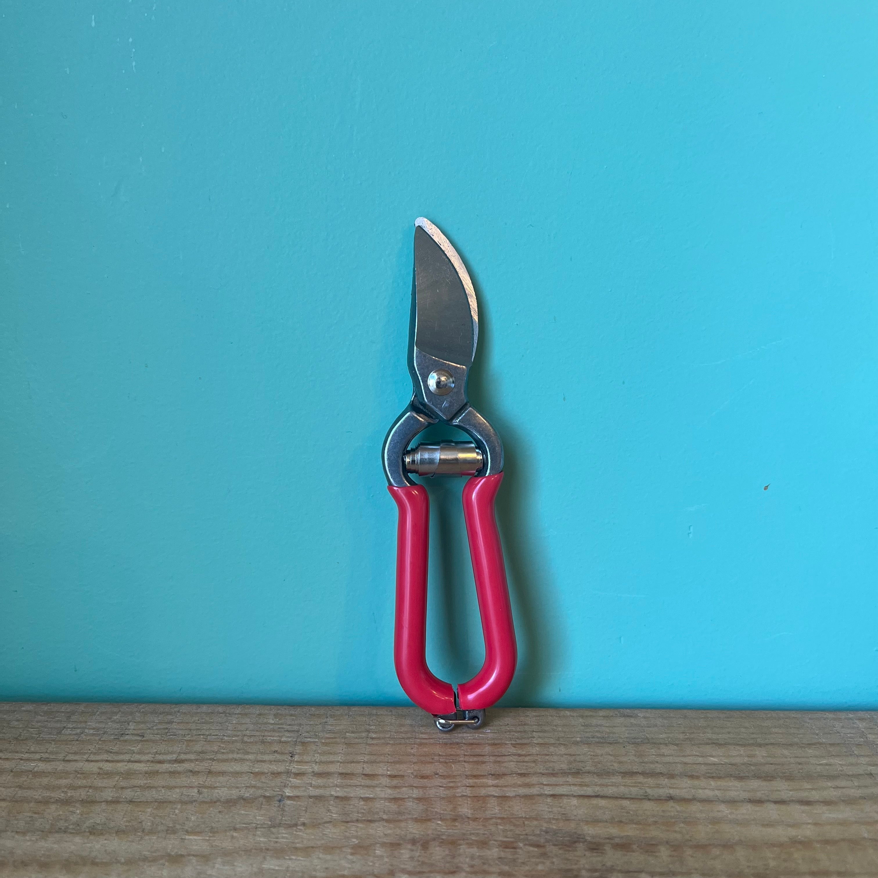 Red Handled Garden Snips - Stainless Steel