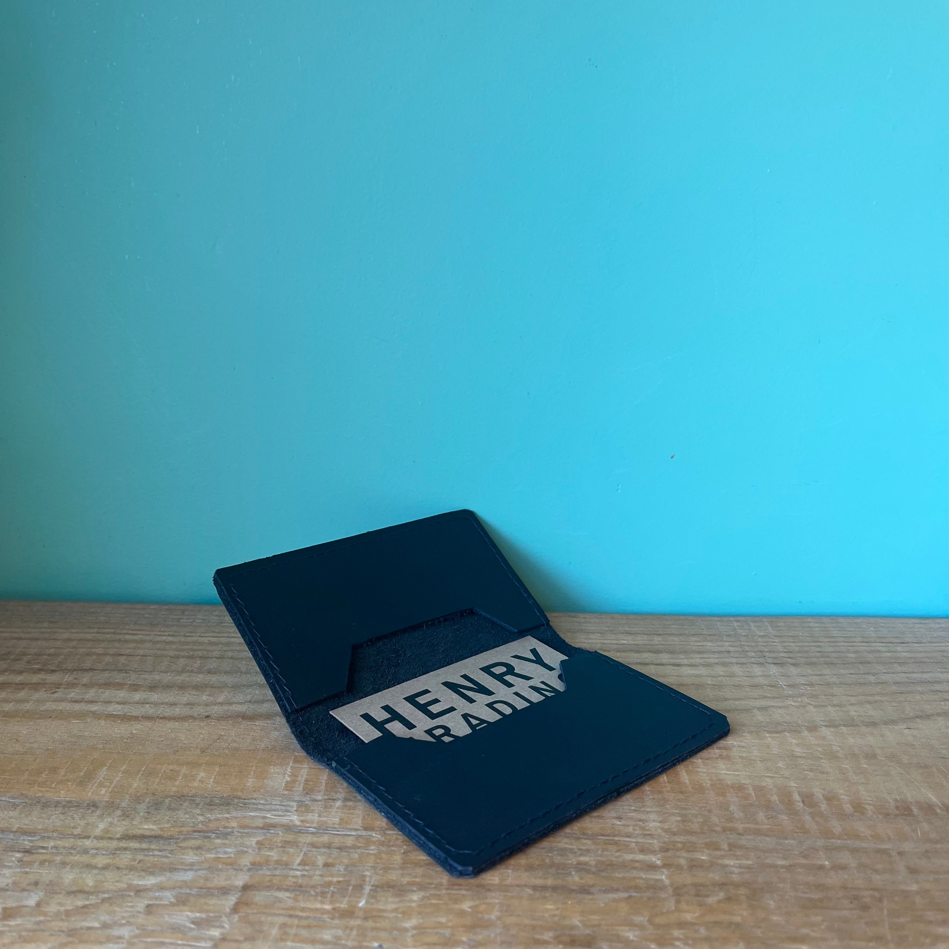 Malcolm - Black Leather Folded Wallet