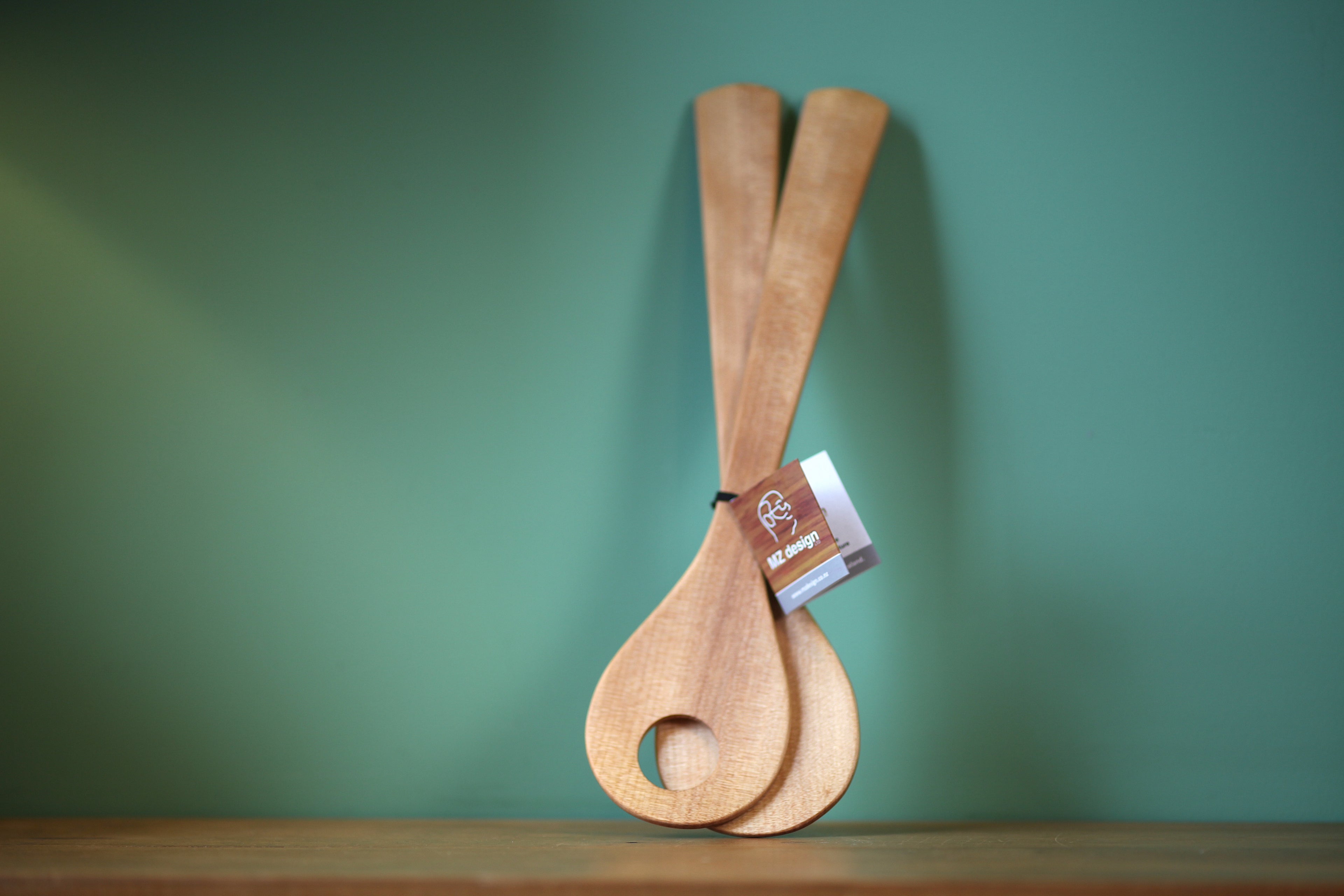 MZ SS Wooden Salad Servers