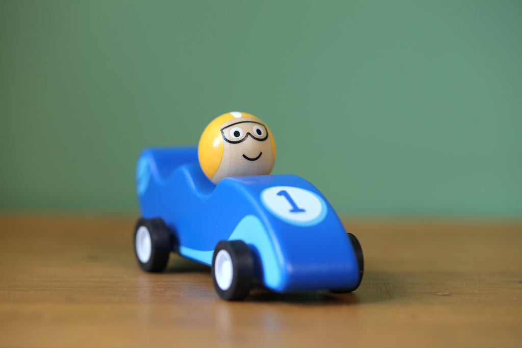 Wooden Pull Back Racing Car