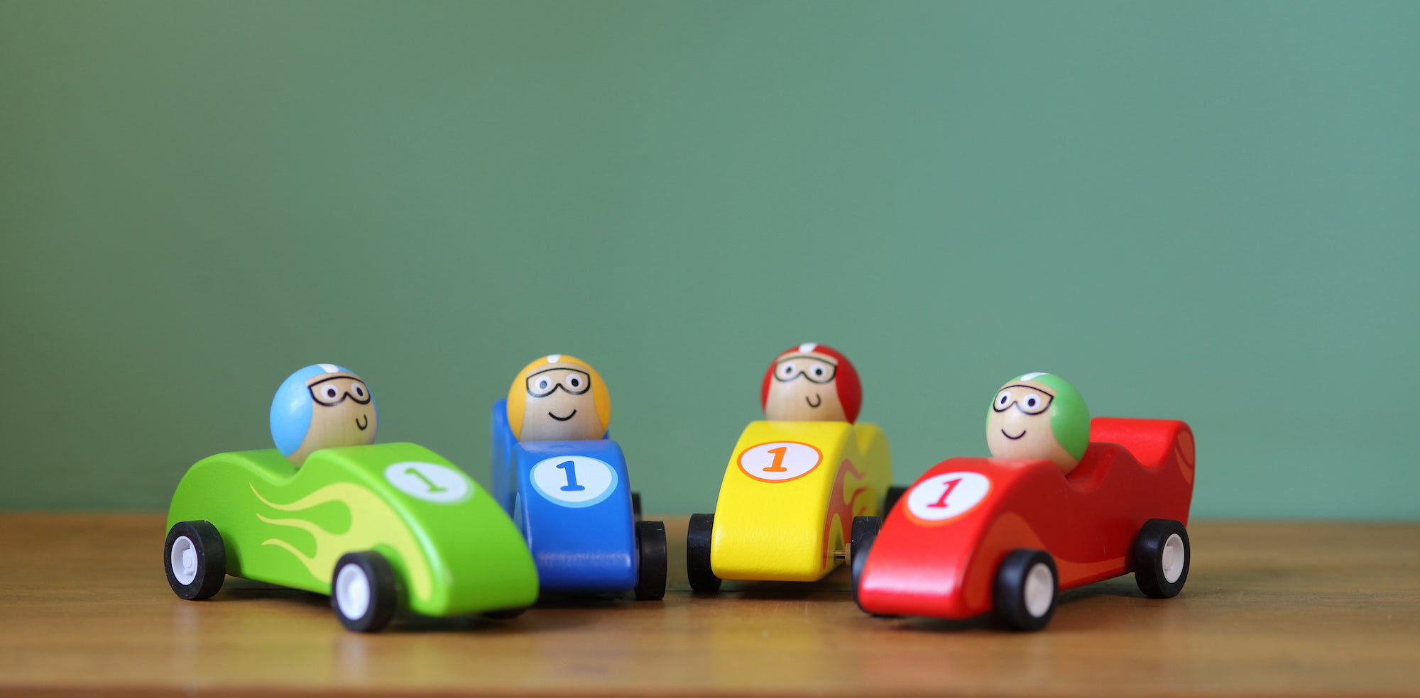 Wooden Pull Back Racing Car