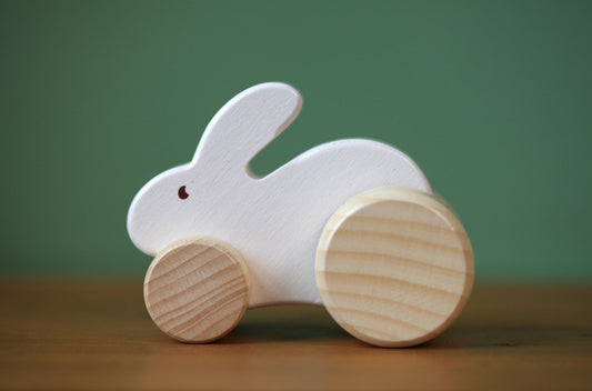 Wooden Rabbit on Wheels