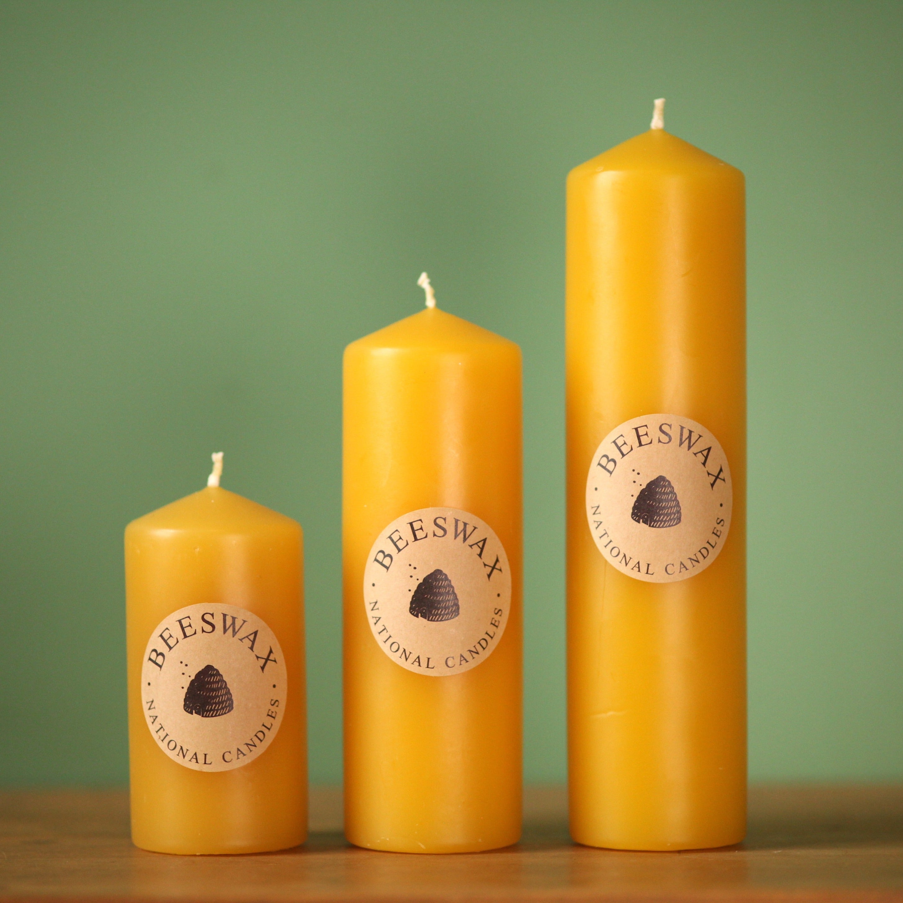 Beeswax Pillar Candle - 50 Diameter