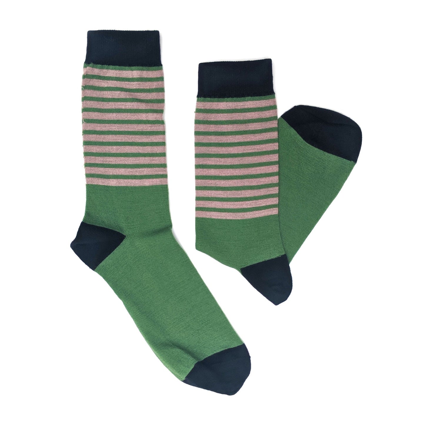 Green Lines Socks by Turumeke Harrington