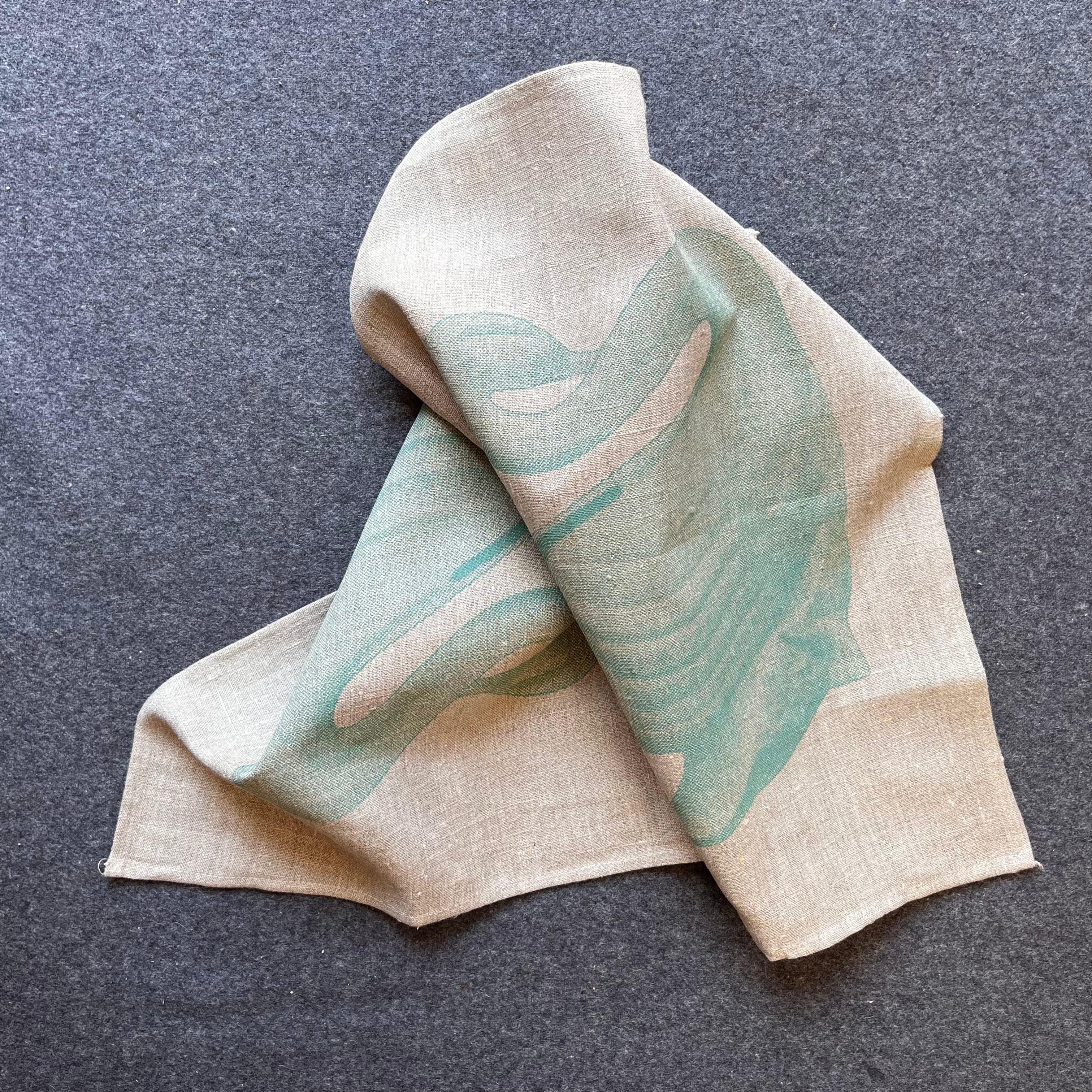 Crown & Feathers Linen Tea Towel - Swan